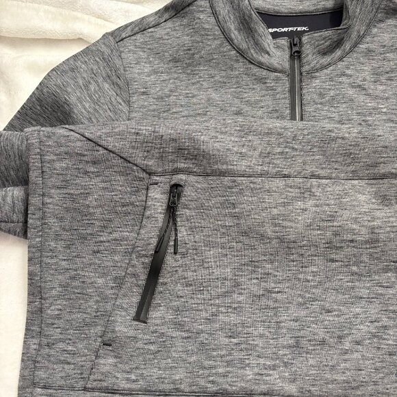 Mens Sport-Tek Gray Quarter-Zip Pullover Sweatshirt Size XL - Picture 8 of 12